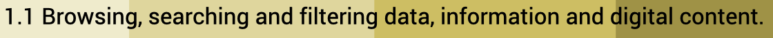1.1 BROWSING, SEARCHING AND FILTERING DATA, INFORMATION AND DIGITAL CONTENT